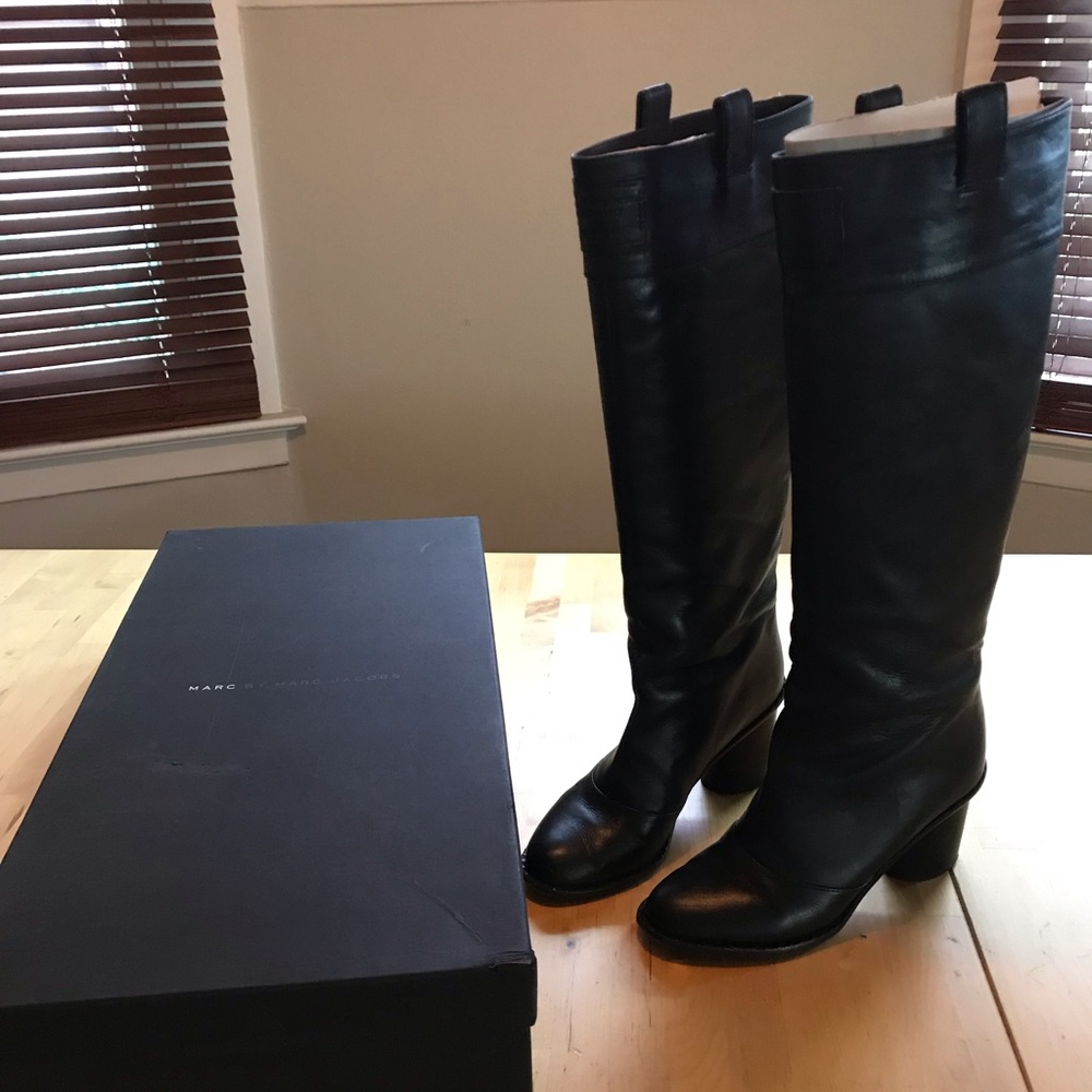 Marc by Marc Jacobs black leather boots